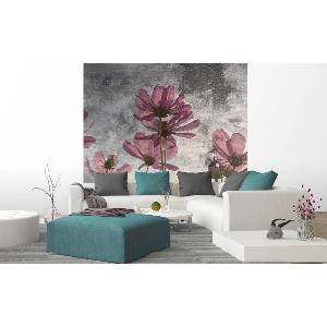 DIMEX ART Флизелинов фототапет абстрактни лилави цветя 225 x 250 см