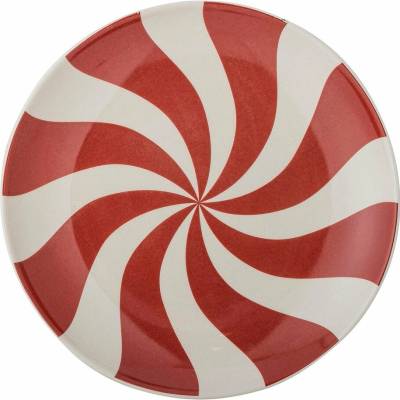 Červený kameninový tanier s vianočným motívom ø 23 cm Yule – Bloomingville