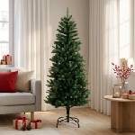 vidaXL Artificial Hinged Christmas Tree 150 см PE и PVC Зелено (42052633)
