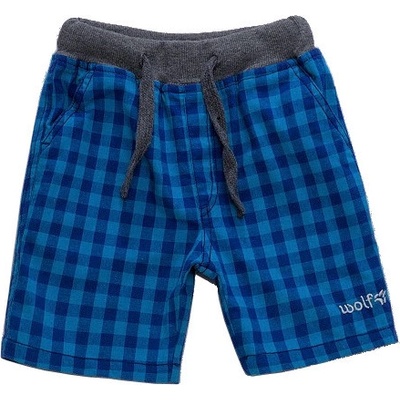 Wolf chlapecké kraťasy kostička modrá/modrá