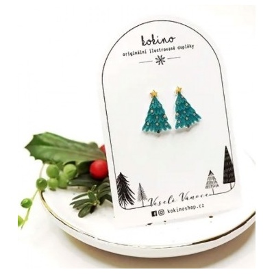 Kokino náušnice pecky Stromeček 29168