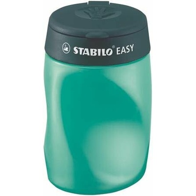 Strúhadlo, trojdierkové, so zásobníkom, pre ľavákov, STABILO Easy, olejové zelené