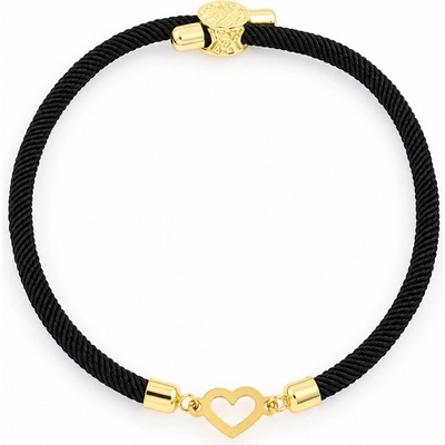 ORNAMENTI Náramek černý se srdcem NI800168