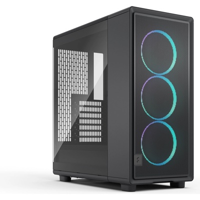 Кутия Fractal Design EPOCH BLACK TG RGB LIGHT TILT, ATX, 3 fans included (FD-C-EPO1A-04 / FD-C-EPO1A-04)