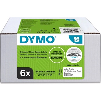 DYMO Етикет Кораб/име 54x101 постоянен бял с общо 1.320 бр (2093092)