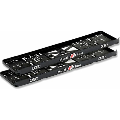 3D Podložka pod SPZ AUDI S LINE červená (2ks)