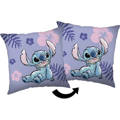 Jerry Fabrics Mikroplyšový vankúš Lilo and Stitch Polyester 35x35