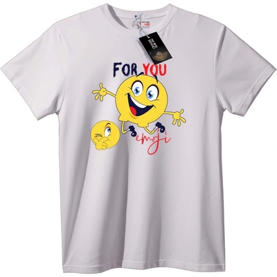 NOONEBRAND Тениска За теб емоджи - 2XL, Black