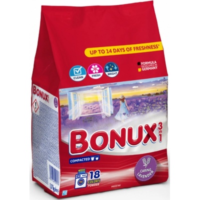 Bonux Caring Lavender prací prášek na barevné prádlo 18 PD 1,17 kg