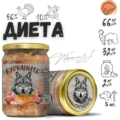 Benvita Диета стерилизирана храна за кучета с пуешко, свинско и зеленчуци, 500 g