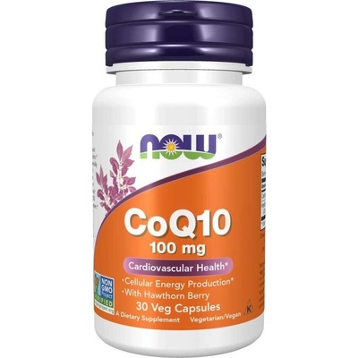Now CoQ10 koenzym Q10 + Hawthorn Berry hloh 100 mg 30 rostlinných kapsúl