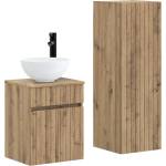 vidaXL Комплект мебели за баня 2 бр. Дъб артизан 33 x 34, 5 x 100 см (3406142)
