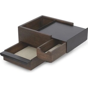 Umbra HK Limited Umbra Кутия за бижута и аксесоари mini stowit - цвят черен / орех (umbra-1005314-048)