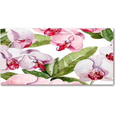 Fotoobraz na skle ružové orchidey 100x50 cm