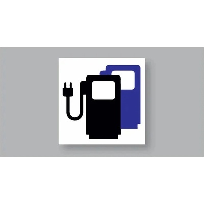Předformované dopravní značení pro elektromobily ''Nabíjecí stanice'' – termoplast, 1000×1000mm
