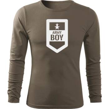 DRAGOWA FIT-T Тениска с дълъг ръкав Army Boy, маслиненозелена, 160 г/м2 (4550)