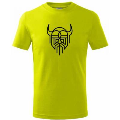 Viking logo tričko detské Limetková