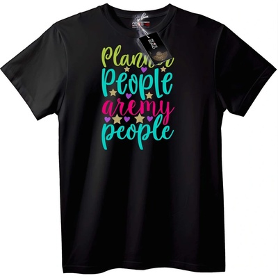 NOONEBRAND Тениска Планиращите хора са моите хора - 2XL, Black