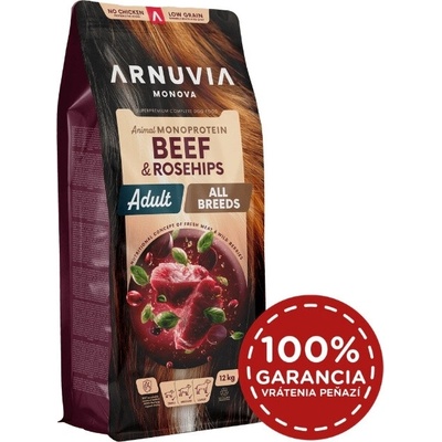 Arnuvia Monova Dog Adult All Breeds Beef & Rosehips 12 kg