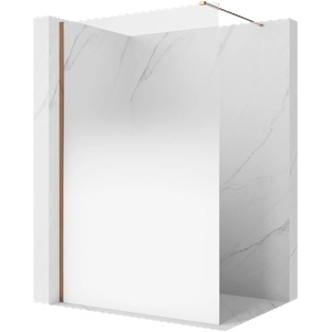 Mexen Kioto душ преграда Walk-in 70 x 200 cm, бяла ombre 8 mm, розово злато - 800-070-101-60-86 (800-070-101-60-86)