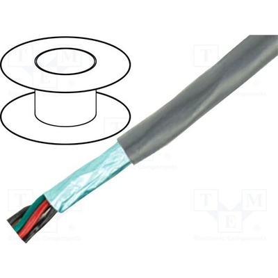 Alpha Wire B953043 GE321 Vodič Pro-Tekt 4x24AWG PVC tmavě šedá 300V 50m 164ft