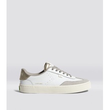 Cariuma TOCA White Premium Leather Vintage White Suede Metallic Gold