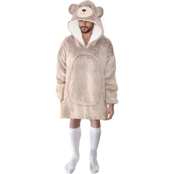 Cozy Noxxiez CH365 Мече - топло телевизионно одеяло с качулка за тийнейджъри и възрастни