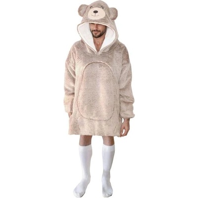 Cozy Noxxiez CH365 Мече - топло телевизионно одеяло с качулка за тийнейджъри и възрастни