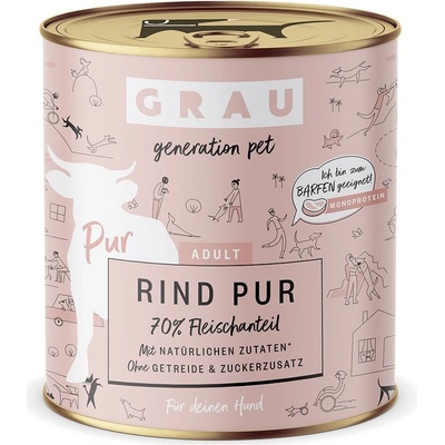 Grau Hund Adult Rind Pur hovězí 6 x 800 g