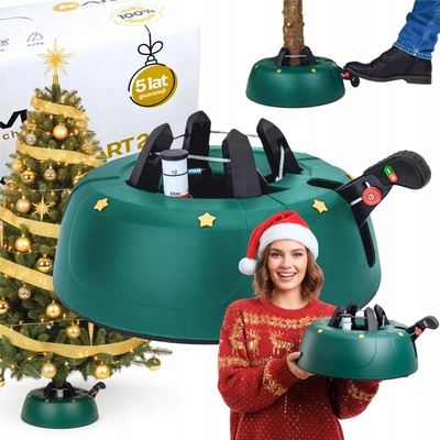 German Stojan na vánoční stromek s nožní pákou / O kmene 3 - 13 cm / O stojanu 37 cm / objem 3 l / černá varianta: SNVSTROM – Zboží Dáma