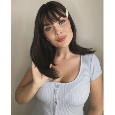 Hnedá mikádo parochňa Georgina s ofinou