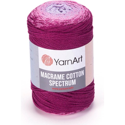 Yarn Art Macrame Cotton Spectrum 1314 bílá, fialová, růžová