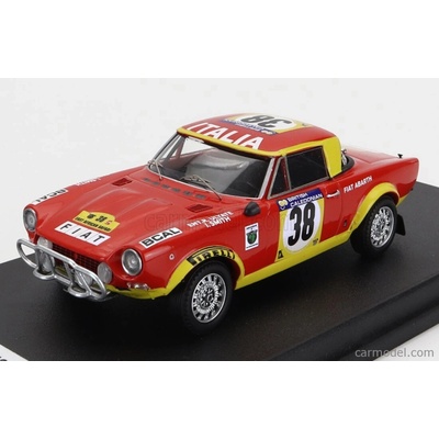 Trofeu Fiat 124 Abarth Rally night Version N 38 Rally East African Safari 1974 R.ulyate I.smith Červená Žlutá 1:43