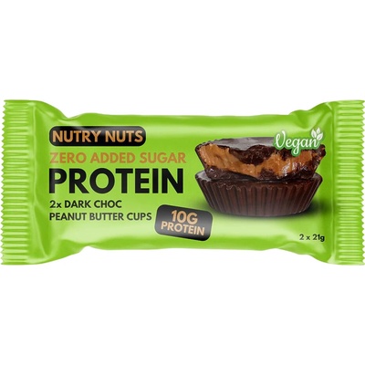 Nutry Nuts Proteinové košíčky hořká s arašídovým máslom 2 x 21 g