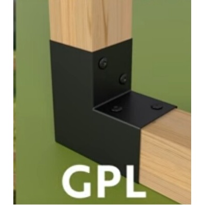 Domax Trámová spojka L 100, Čierna 102x206x204x2,0