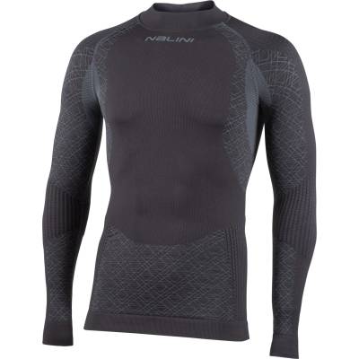 Nalini Мъжки потник за колоездене Nalini Seamless Tech L/S Synthetic base layer - Dark / Grey - размер S/M (014-2482-0112)