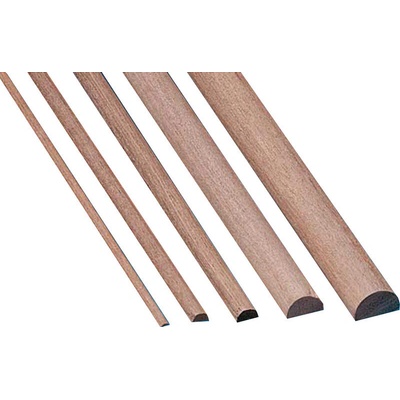 Krick Modelltechnik Lišta ořech půlkulatá 2.5x5 mm 1m