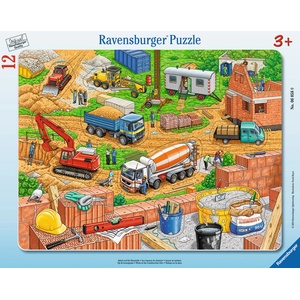 Ravensburger Пъзел Ravensburger от 12 части - Строителна площадка (06058) - baby