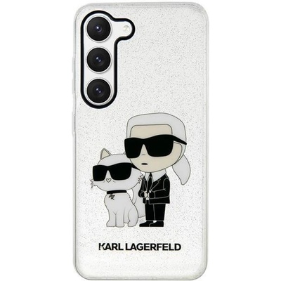 KARL LAGERFELD Гръб Karl Lagerfeld IML Glitter Karl and Choupette NFT Case за Samsung Galaxy S23 - Прозрачен