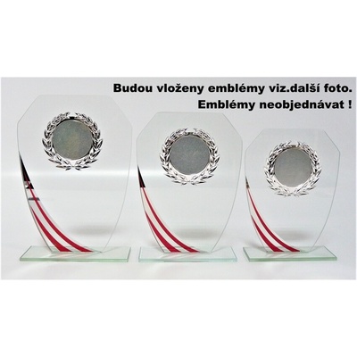 VIZINGR Skot červenostrakatý sklo S2-L322 17,5 cm