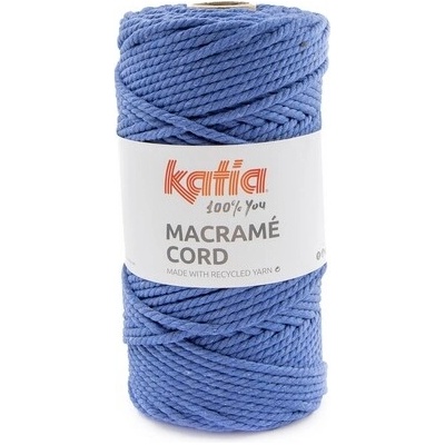 MACRAME CORD 4mm Katia Farby MACRAME CORD: 120 modrá - VÝPREDAJ