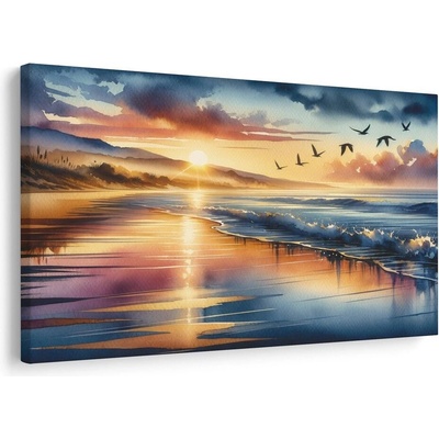 Obraz pláž při západu slunce - 90x60