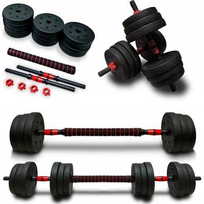 SportForFun Bituminové činky s regulací 2 x 10 kg