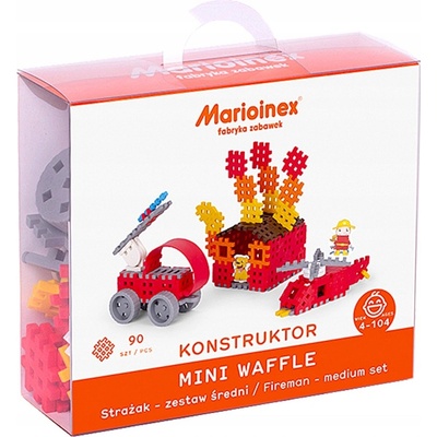 Marioinex MINI Waffle Blocks Fireman střední sada