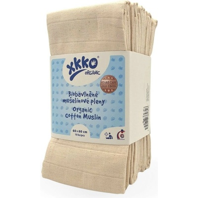 XKKO Organic z biobavlny Organic 60 x 60 cm Staré časy natural 10 ks