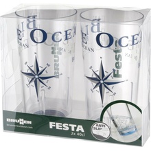 Brunner Sklenice Blue Ocean 2 x 400 ml