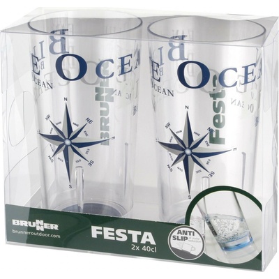 Brunner Sklenice Blue Ocean 2 x 400 ml