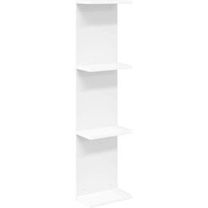 vidaXL Стенен рафт Бяло 22 x 15 x 100 см Инженерна дървесина (8012436)