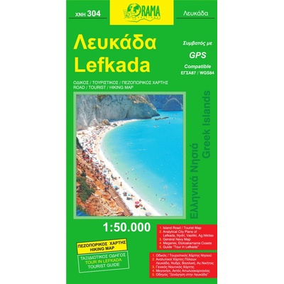 ORAMA 304 Lefkada 1:50 000 turistická mapa