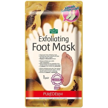 PUREDERM Ексфолираща маска за крака с екстракт от папая PUREDERM Exfoliating Foot Mask (Regular) 40 ml